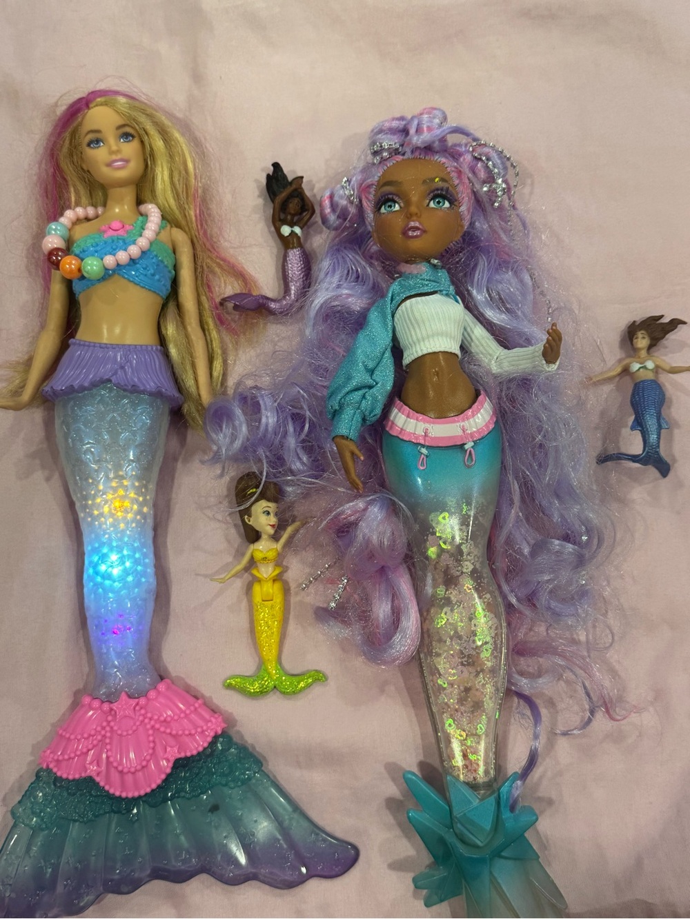 Barbie Mermaid Dolls Set - Purple, Teal, Pink and Blue